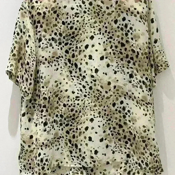 Gorgeous Alfred Dunner animal print plus size short-sleeve blouse size 16W - Picture 2 of 4